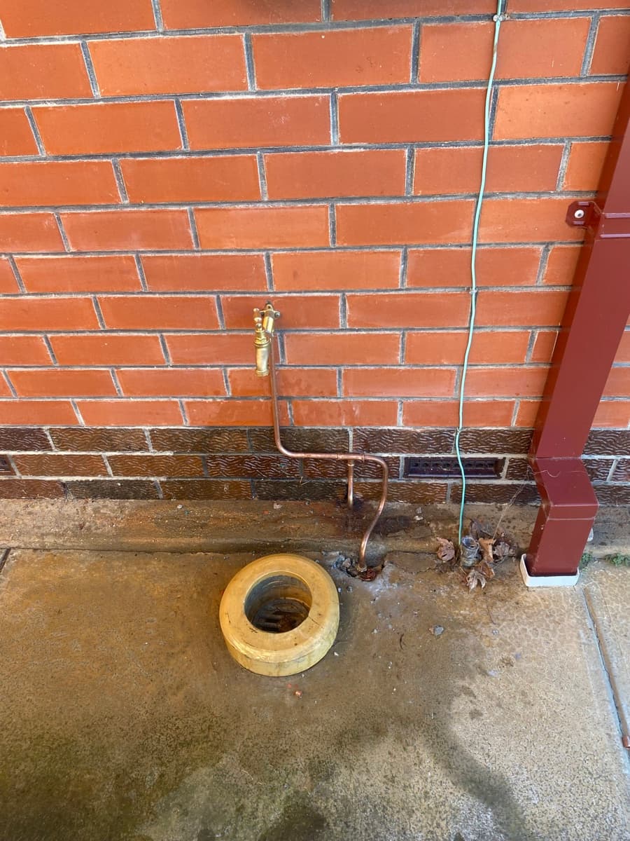 New garden tap and copper riser installed