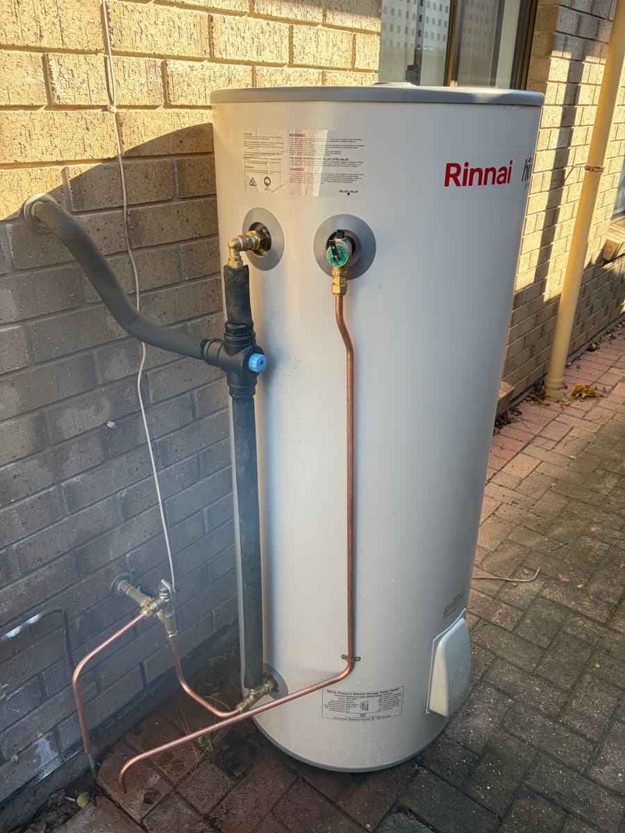 Rinnai electric hot water system installed